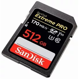 Карта памяти SanDisk Extreme PRO SDXC 512 ГБ Class 10, V30, UHS-I U3
